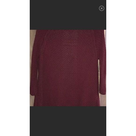 Lucky Brand maroon knit Cardigan size L - Picture 2 of 2